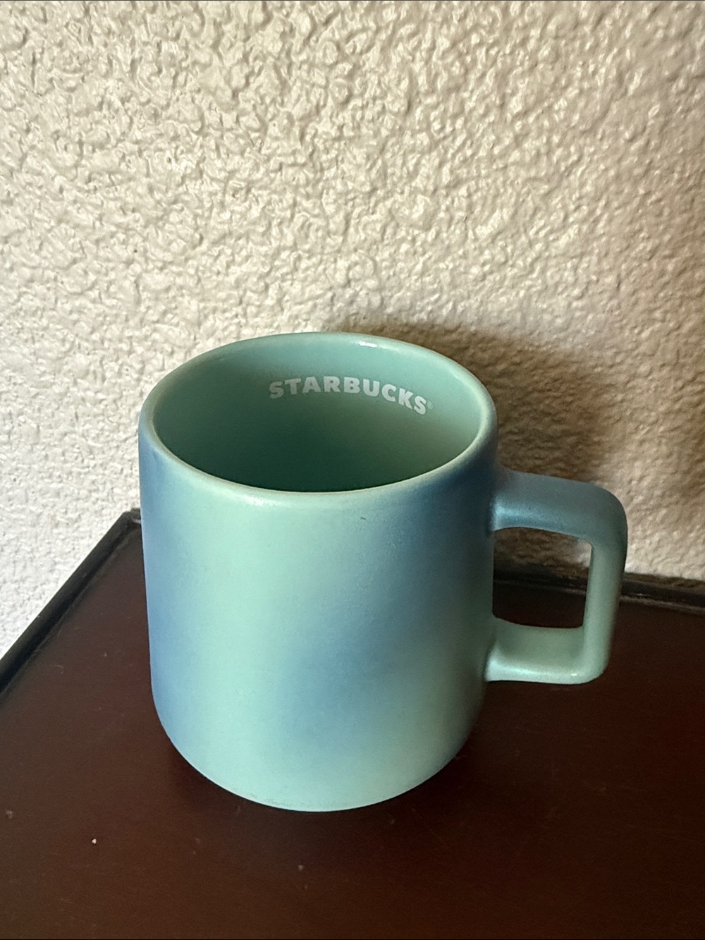 Starbucks Matte Aqua Ceramic Mug - Aqua Blue Gradient